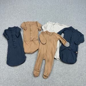 Goumi Kids Baby Sleeper/Footie Organic Cotton Neutral Bundle Pajamas Baby NB Set